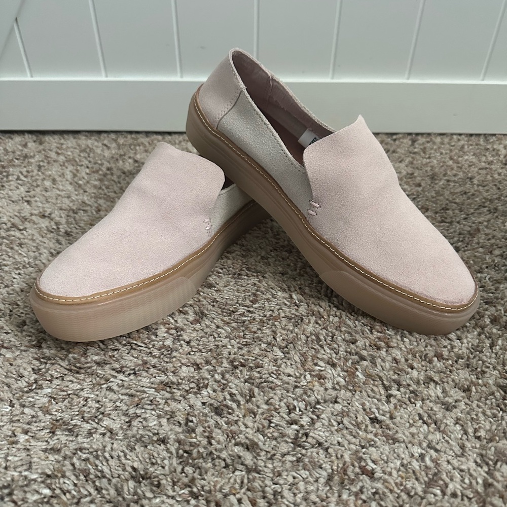 TOMS Sunset Slip On Shoes Blush Birch Suede Women’s Size 8 NWT In Box - Picture 7 of 7